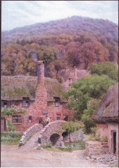 Allerford, Somerset, from The Cottages and the Village Life of Rural England published by Dent & Sons Limited, 1912 by Alfred Robert Quinton